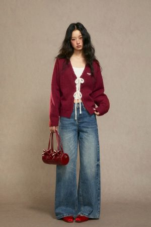 High-Waisted Wide-Leg Jeans for Women - Relaxed Fit Straight Pants for Autumn/Winter 2025 - Trendy Loose-Fitting Trousers