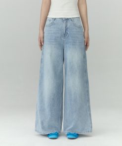High-Waisted Wide-Leg Jeans for Women, 2025 New Style, Loose Fit, Relaxed Blue Denim, Trendy Casual Wear