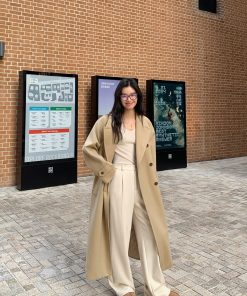 High-Waisted Wide-Leg Pants for Women, Thick Casual Autumn Winter Trousers, Versatile Floor-Length Straight Fit