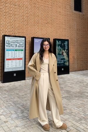 High-Waisted Wide-Leg Pants for Women, Thick Casual Autumn Winter Trousers, Versatile Floor-Length Straight Fit