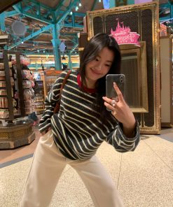 High-Waisted Wide-Leg Pants for Women, Thick Casual Autumn Winter Trousers, Versatile Floor-Length Straight Fit