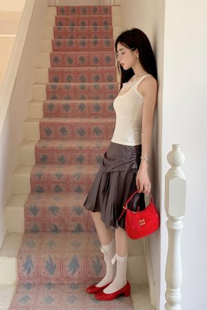 Hollow Out Butterfly Lace Camisole - Versatile Summer Top for Hot Girls, Slimming Fit, Pleated Skirt Style, Y2K Fashion