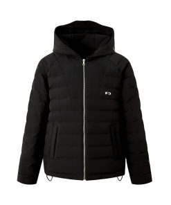 Hooded Cardigan Down Jacket with Metal Zipper, Unisex Warm Windbreaker for Autumn and Winter Fashion