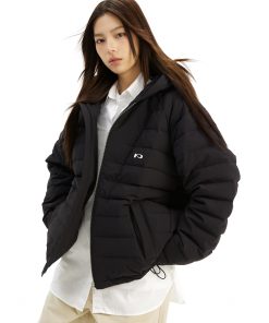 Hooded Cardigan Down Jacket with Metal Zipper, Unisex Warm Windbreaker for Autumn and Winter Fashion