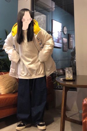 Hooded Cotton Jacket for Winter - Retro Loose Fit Thick Outerwear, Warm Trendy Bread Jacket Inspired by Y2K Fashion