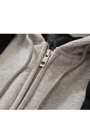 Hooded Trench Coat Suit for Men - Stylish Faux Two-Piece Design, Unique High-End Fashion, Perfect for 90s and Y2K Inspired Looks