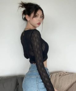 Hoodie Styling Ideas, Cardigans - Sheer Crop Top