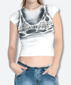 How To Look Expensive, 90'lar Stili - Bra Printed Tee