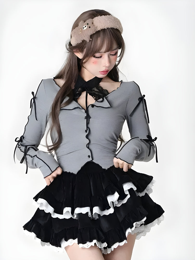 How To Style Doc Martens With Dress, Pretty Outfits - Velvet Ruffle Layered Mini Skirt How To Style Doc Martens With Dress, Pretty Outfits - Velvet Ruffle Layered Mini Skirt