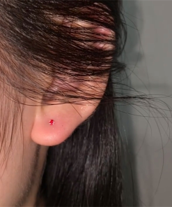 Hypoallergenic Zircon Ear Studs - Minimalist Delicate Earrings for Piercings, Sleep-Friendly, Extremely Small Accessories