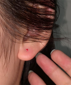 Hypoallergenic Zircon Ear Studs - Minimalist Delicate Earrings for Piercings, Sleep-Friendly, Extremely Small Accessories