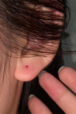 Hypoallergenic Zircon Ear Studs - Minimalist Delicate Earrings for Piercings, Sleep-Friendly, Extremely Small Accessories