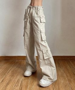 Idea Public School Uniform, Back To School Outfits Alternative - Drawstring Low Rise Cargo Pants