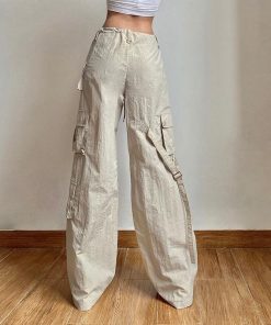 Idea Public School Uniform, Back To School Outfits Alternative - Drawstring Low Rise Cargo Pants