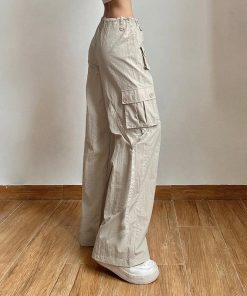 Idea Public School Uniform, Back To School Outfits Alternative - Drawstring Low Rise Cargo Pants