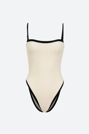 Ideas For Aesthetic Photos, Fits Grunge Y2k - Contrast Basic Swimsuit