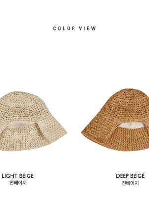 Irregular Lace-Up Raffia Fisherman Hat for Sun Protection - Super Cute French Girl Style, Korean Fashion Trend