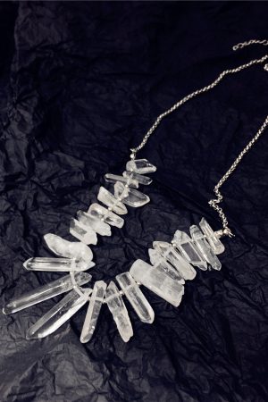 Irregular Texture Natural Stone Long Bar Geometric Necklace - Internet Celebrity Style Clavicle Chain Pendant Accessory