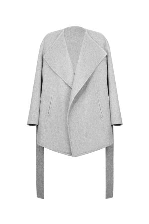 Irregular Woolen Lapel Short Coat for Women - Double-Sided Autumn Winter Jacket in Trendy Temperament Style