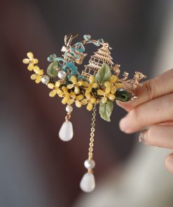 Jade Rabbit Hairpin - Mid-Autumn Festival Headpiece, Chinese Style Hanfu Hair Accessories, Qipao Decoration, Ebony Hairpin