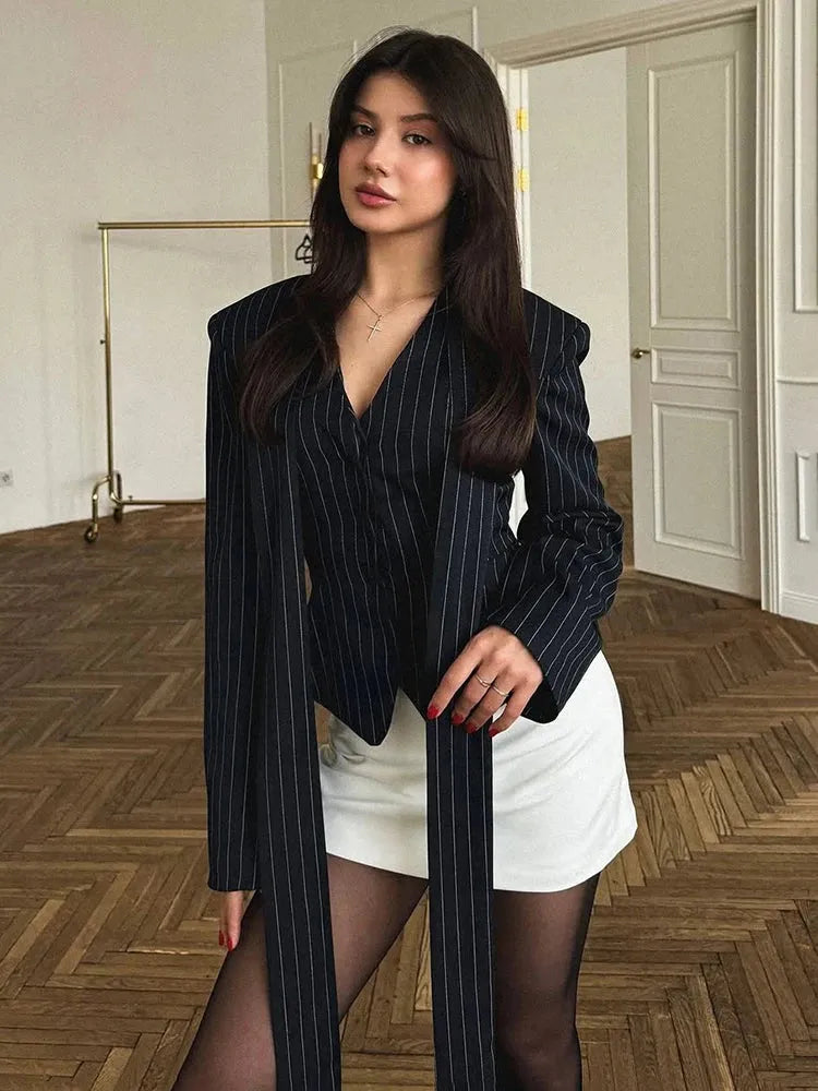 Japan Winter Fashion Women, Korea Outfit Winter - V-Neck Blazer Jacket Japan Winter Fashion Women, Korea Outfit Winter - V-Neck Blazer Jacket