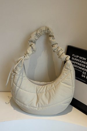Japanese Harajuku Cotton Tote Bag for Women - Spring/Summer 2025, Large Capacity Dumpling Shoulder Crossbody Bag