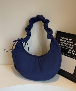 Japanese Harajuku Cotton Tote Bag for Women - Spring/Summer 2025, Large Capacity Dumpling Shoulder Crossbody Bag