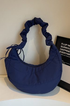 Japanese Harajuku Cotton Tote Bag for Women - Spring/Summer 2025, Large Capacity Dumpling Shoulder Crossbody Bag