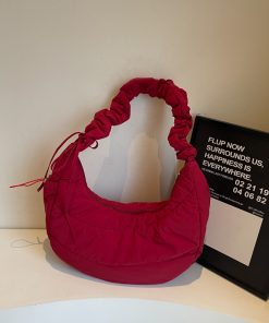 Japanese Harajuku Cotton Tote Bag for Women - Spring/Summer 2025, Large Capacity Dumpling Shoulder Crossbody Bag