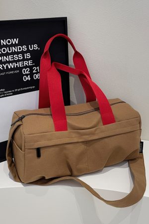 Japanese-Style Canvas Tote Bag for Women - 2025 New Fashion Simple Commuting Shoulder & Crossbody Bag