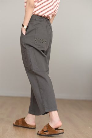 Japanese Style Cotton Linen Work Pants - Comfortable, Lightweight Trousers for Effortless Everyday Wear