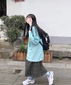 Japanese Style Creative Print Loose Long Sleeve T-shirt for Spring Summer - Trendy Unisex Base Layer Fashion Essential