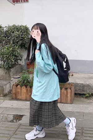 Japanese Style Creative Print Loose Long Sleeve T-shirt for Spring Summer - Trendy Unisex Base Layer Fashion Essential