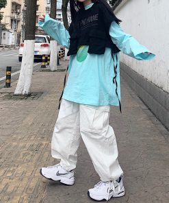 Japanese Style Creative Print Loose Long Sleeve T-shirt for Spring Summer - Trendy Unisex Base Layer Fashion Essential