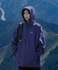 Japanese-Style Hooded Waterproof Jacket for Men & Women, Retro Loose-Fit Outdoor Coat for Spring & Autumn City Style