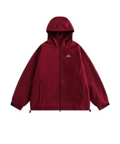 Japanese-Style Hooded Waterproof Jacket for Men & Women, Retro Loose-Fit Outdoor Coat for Spring & Autumn City Style