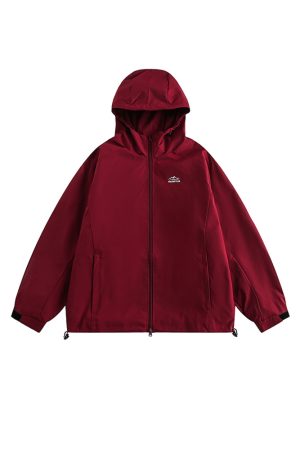 Japanese-Style Hooded Waterproof Jacket for Men & Women, Retro Loose-Fit Outdoor Coat for Spring & Autumn City Style