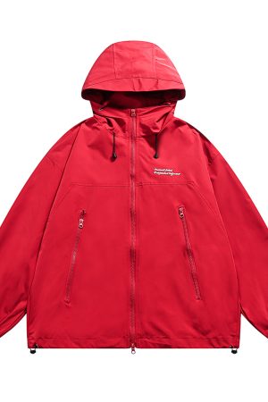 Japanese Style Hooded Windbreaker Jacket for Men and Women, Embroidered Loose-Fit Cardigan for Spring and Autumn, Urban Aesthetic