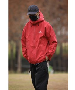 Japanese Style Hooded Windbreaker Jacket for Men and Women, Embroidered Loose-Fit Cardigan for Spring and Autumn, Urban Aesthetic