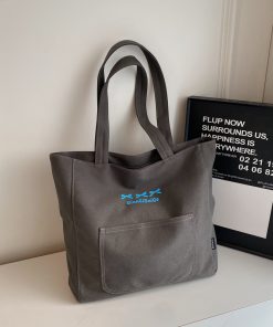 Japanese-Style Large Capacity Canvas Tote Bag for Women - 2025 Shoulder Bag for Students and Early Morning Commutes