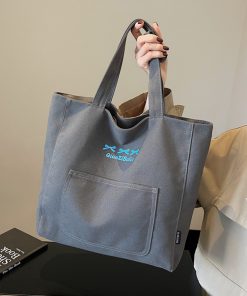 Japanese-Style Large Capacity Canvas Tote Bag for Women - 2025 Shoulder Bag for Students and Early Morning Commutes