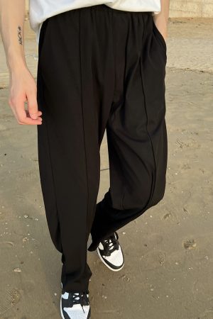 Japanese-Style Minimalist Straight Loose Long Pants for Men - Summer Lightweight Versatile Casual Trousers