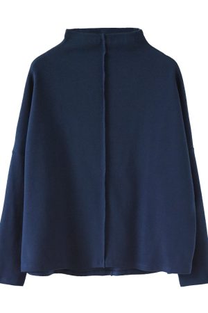 Japanese-Style Pearl Cotton Pullover Sweatshirt Dress - Slimming Half-High Collar, Loose Fit, Youthful Fashion for a Chic Look