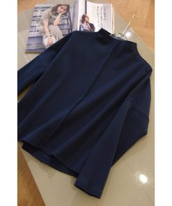 Japanese-Style Pearl Cotton Pullover Sweatshirt Dress - Slimming Half-High Collar, Loose Fit, Youthful Fashion for a Chic Look