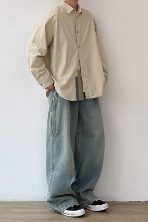 Japanese-Style Retro Color-Blocked Long Sleeve Shirt for Men and Women, Loose-Fitting Casual College Jacket for Spring and Autumn