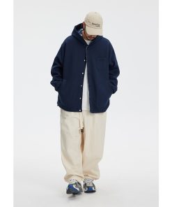 Japanese-Style Retro Plaid Cardigan Jacket for Men and Women, Casual Loose Hooded Sweatshirt for Spring and Autumn