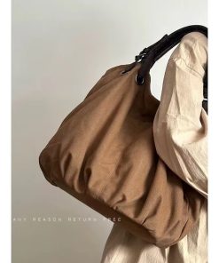 Japanese-Style Retro Workwear Canvas Bag - Trendy Large-Capacity Multifunctional Crossbody Tote for Men and Women, 2025 Fashion