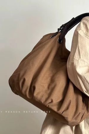 Japanese-Style Retro Workwear Canvas Bag - Trendy Large-Capacity Multifunctional Crossbody Tote for Men and Women, 2025 Fashion