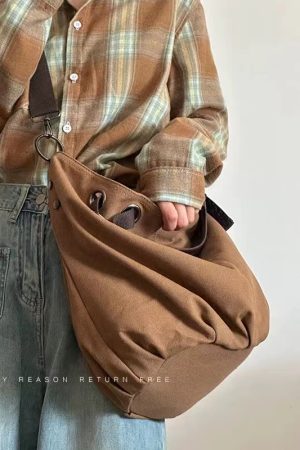 Japanese-Style Retro Workwear Canvas Bag - Trendy Large-Capacity Multifunctional Crossbody Tote for Men and Women, 2025 Fashion