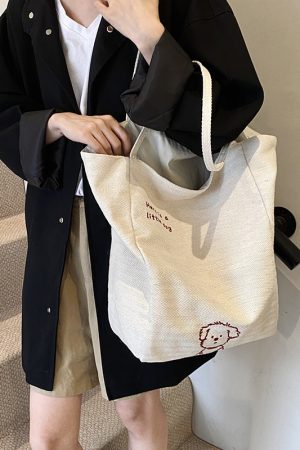 Japanese-Style Striped Canvas Tote Bag for Women - Large Capacity Shopping Bag for Travel and Commuting, 2025 Design